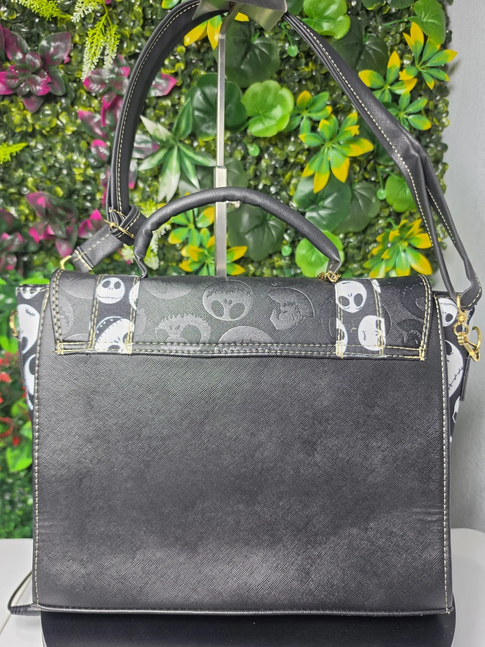 New 35cm Jack Skellington Black Gothic Satchel with Tassel Charm
